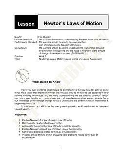 Module 1 Grade 8 Science q1 Wk1 | PDF | Force | Mass