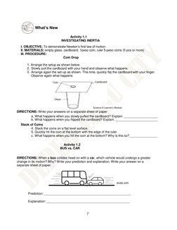 Module 1 Grade 8 Science q1 Wk1 | PDF | Force | Mass