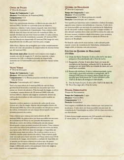 Onda de Pulso
3° Nível de Evocação
Tempo de Conjuração: 1 ação
Alcance: Pessoal(cone de 9 metros[30ft]).
Componentes: V, S
Du