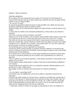 Capitulo 1: Querer encontrarse. 
 
TERCERA PERSONA 
Por la mañana, Pete está conduciendo por el campus. Por lo general, é