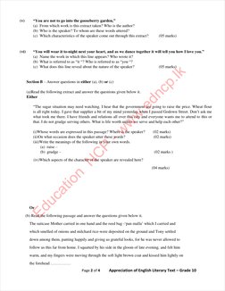 Grade 10 English Literature Test Paper | PDF | Language Arts & Discipline