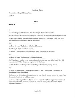 Grade 10 English Literature Test Paper | PDF | Language Arts & Discipline