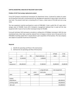 Capital Budgeting Cash Flow Analysis | PDF | Depreciation | Financial ...