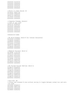 D9000000 02250030
D3000000 00000000
C0000000 0000002F
D6000000 02250030
D2000000 00000000
::Hold L to Show Secret ID
5216F4CC