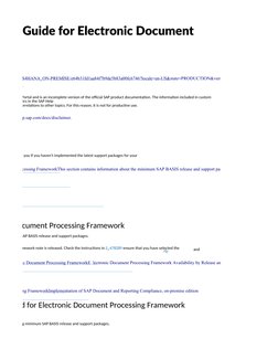 SAP Electronic Document Processing Guide | PDF | Document | Software ...