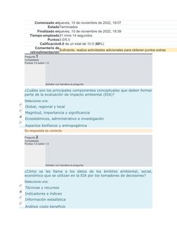 Examen de Evaluación de Impacto Ambiental | PDF