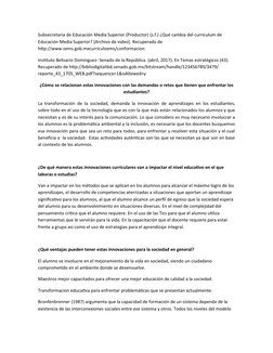 Subsecretaria de Educación Media Superior (Productor) (s.f.) ¿Qué cambia del currículum de 
Educación Media Superior? [Archiv