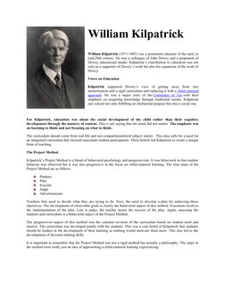 Kilpatrick's Project Method in Education | PDF | John Dewey | Curriculum