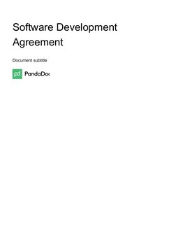 Software Development Agreement Overview | PDF | Breach Of Contract ...