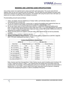 Sand Pdf Bedding and Joint Sand Specifications | PDF | Sand | Concrete