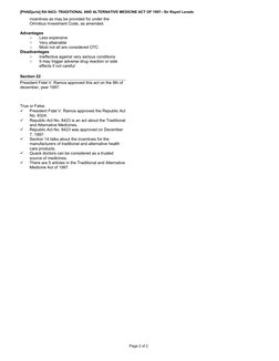 RA 8423: Traditional Medicine Act Overview | PDF | Alternative Medicine ...