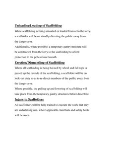 Scaffolding Method Statement for ENI Iraq | PDF