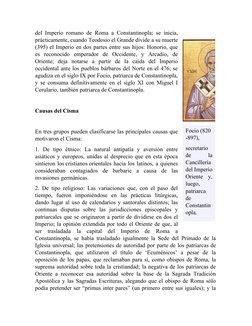 del Imperio romano de Roma a Constantinopla; se inicia,
prácticamente, cuando Teodosio el Grande divide a su muerte
(395) el