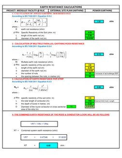 Earthing Resistance Calculations Report | PDF | Electrical Resistivity ...