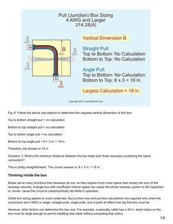 Fig. 6. Follow the above calculations to determine the required vertical dimension of this box.
Top to bottom straight pull =