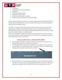 
Chat interno.

Planificación y control de actividades.

Calendario.

Gestión de equipos de venta.

Gestión de contactos