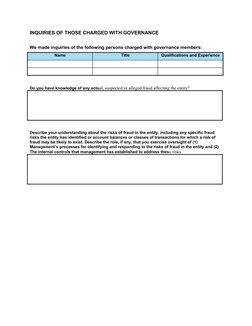 Management Inquiries on Fraud Risks | PDF | Risk | Internal Control