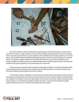 MOIFA   /  PAPEL PICADO 9
 
           El proceso tradicional de hacer banderitas de papel picado comienza dibujando un diseñ