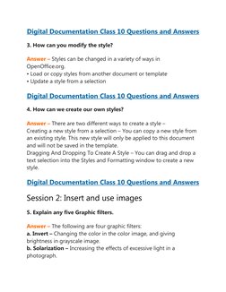Digital Documentation Class 10 Questions and Answers
3. How can you modify the style?
Answer – Styles can be changed in a var