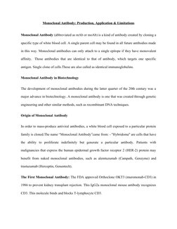Monoclonal Antibodies: Overview & Uses | PDF | Monoclonal Antibody ...