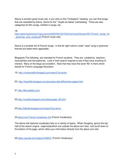 5 
 
Above is another good music site, if you click on the “Civilisation” heading  you can find songs 
that are classified