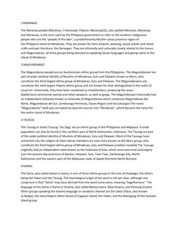 Overview of 13 Moro Ethnic Groups | PDF | Mindanao | Southeast Asia