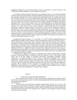 pedagogical competence on the teaching efficacy of pre-service teachers at a State University in the
Cagayan Valley Region, P