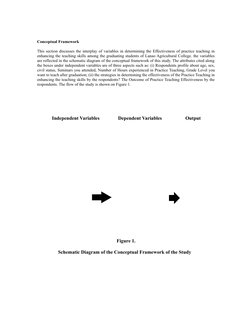 Conceptual Framework
 
This section discusses the interplay of variables in determining the Effectiveness of practice teachin
