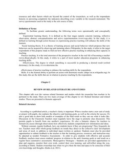 resources and other factors which are beyond the control of the researchers, as well as the respondents
honesty in answering