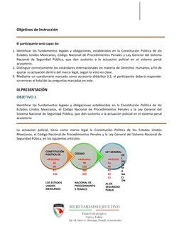 Objetivos de Instrucción
El participante será capaz de:
1. Identificar los fundamentos legales y  obligaciones,  establecidos