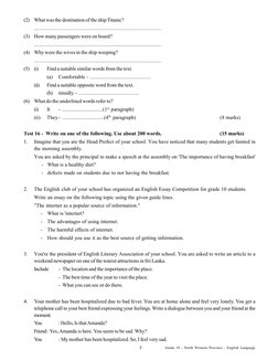 Grade 10 English Second Term Tests | PDF | Camel | Rainforest