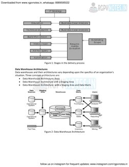 RGPV Data Mining & Warehousing Notes | PDF | Data Warehouse | Metadata
