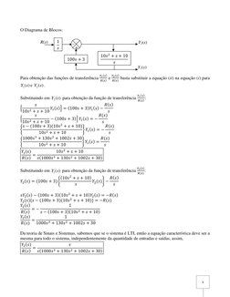 8 
O Diagrama de Blocos: 
 
 
 
 
 
 
 
 
Para obtenção das funções de transferência 
𝑌1(𝑠)
𝑅(𝑠) e 
𝑌2(𝑠)
𝑅(𝑠) basta 