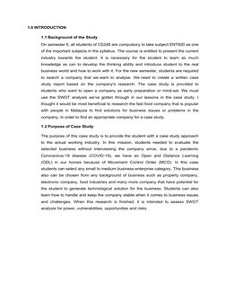 1.0 INTRODUCTION
1.1 Background of the Study
On semester 6, all students of CS248 are compulsory to take subject ENT600 as on