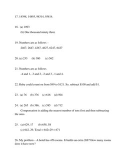 17. 14398, 14893, 98314, 93814. 
 
18.  (a) 1093 
        (b) One thousand ninety three 
 
 
19. Numbers are as follows –
