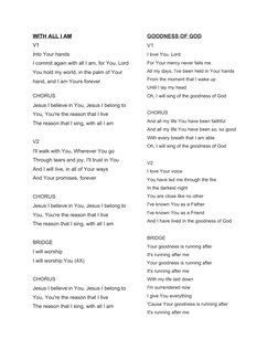 WITH ALL I AM                                      
V1                                                            
Into Your