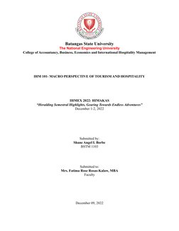 Batangas State University
The National Engineering University
College of Accountancy, Business, Economics and International H