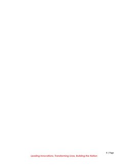 4 | Page
Leading Innovations, Transforming Lives, Building the Nation
