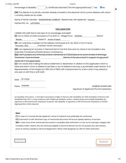 11/15/22, 2:26 PM
Form 6
https://voterportal.eci.gov.in/voter-f6-preview
3/3
Edit Form (https://voterportal.eci.gov.in/voter-