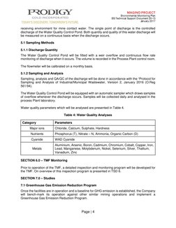 MAGINO PROJECT 
 
 
 
Environmental Monitoring Plan 
EIS Technical Support Document 20-13 
January 2017 
 
 
Page | 4 
 
rece