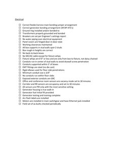 Mep Checklist.pdf MEP and FP Construction Inspection Checklist | PDF | Technology ...