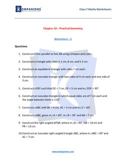 Class 7 Practical Geometry Worksheet 2 | PDF | Home & Garden