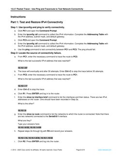 Test Network Connectivity with Ping & Traceroute | PDF | I Pv6 | Router ...