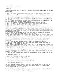 Frp Rp Meaning Understanding FRP Rules in Roleplay Sessions | PDF | Speed Limit | Traffic