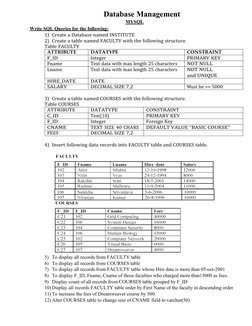 Class 12 MySQL Practical Record | PDF | Table (Database) | Computer ...