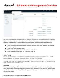 Denodo8 - Metadata Management Overview | PDF | Metadata | Data Model