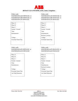 REF615 HMI LED Label Templates | PDF | Electric Power Distribution ...