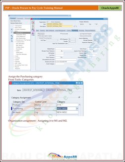 P2P – Oracle Procure to Pay Cycle Training Manual 
OracleApps88 
 
 
Assign the Purchasing category 
From Tools- Categori