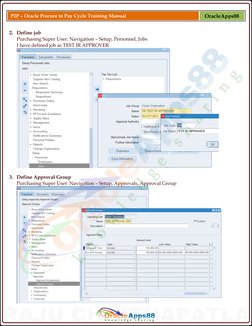 P2P – Oracle Procure to Pay Cycle Training Manual 
OracleApps88 
2.   Define job 
Purchasing Super User: Navigation – Set