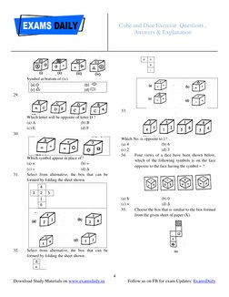Cube and Dice Exercise Questions | PDF | Dice